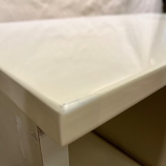 《売約済》【武蔵小山店】ニトリ カウンター レンジ台　レンジボード　レンジカウンター　カウンターボード　食器棚　白　ホワイト　キッチン　収納　キッチンボード 傷ありの画像