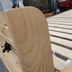 「ジモティー見た」で5％OFF！【シングルベッド】シングルベッド コンセント2口付き すのこベッド フレームのみ :ナチュラルの画像