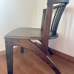 ダイニングチェア　3脚　木製 ダイニングチェア 3脚セット 介護椅子 肘付き 木製 レザー 肘掛け椅子