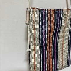 サコッシュ ショルダーバッグ ボーダー 夏 春 ベージュ レディースバッグ ミニの画像