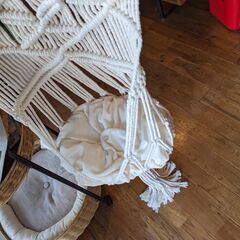 猫用ハンモック　マクラメ　吊り下げキャットベッドの画像