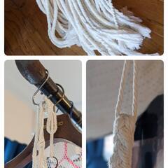 猫用ハンモック　マクラメ　吊り下げキャットベッドの画像