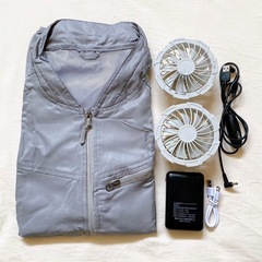 ★在庫処分SALE★新品未使用　空調作業服 グレー XL　作業着...