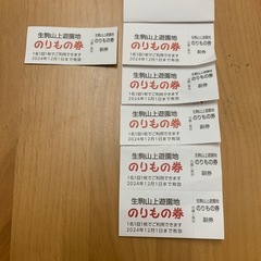 生駒山上遊園地チケット７回券の画像