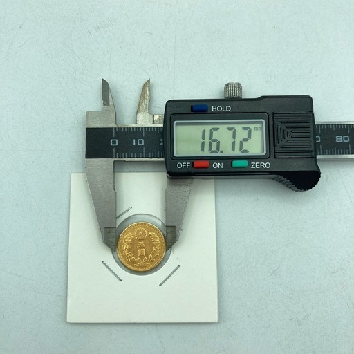 a1203401 新5円金貨 明治44年銘 1897年 貨幣鑑定書 付き 4.2g 明治四十四年 五圓 貨幣 コレクター レア 中古品