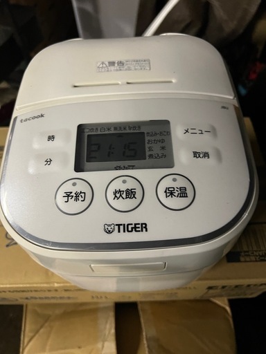 タイガー 炊きたて tacook マイコン炊飯ジャー JBU-A550- W 15年製 3合炊き