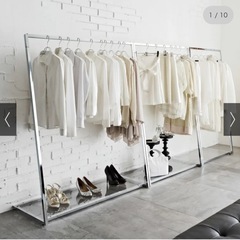 お譲り先決定ディノス シルバー ハンガーラック 定価17900円 幅120の画像