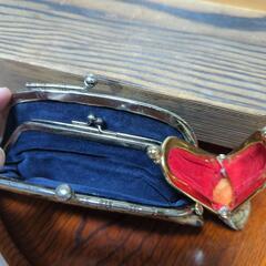 （お取り置き）古美術　西陣織源氏物語と豚革の印鑑入れの画像