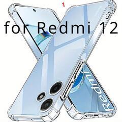 redmi12/5GTPU耐衝撃クリアケース＆ガラスフィルム3枚...