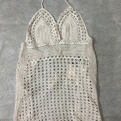 【新品未使用】クロシェニット ホルターネック  かぎ編み