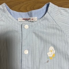 familiar長袖カーディガン　水色　男女兼用　90サイズの画像