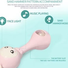 ハンドベル ウサギ耳 リズムスティック 音楽 生後３ヶ月〜の画像