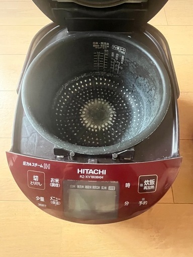 日立 ディスカウント HITACHI RZ-XV180BKM-R 圧力IH炊飯器 日立 2017年
