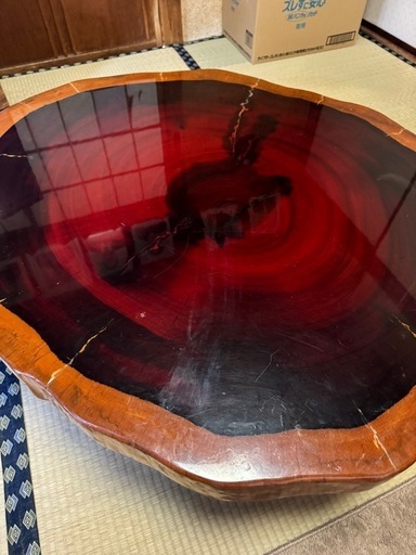 【希少品】【最高級 天然巨木丸太テーブル 一枚板 丸太