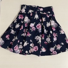 清楚系、花柄スカート