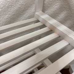 ホワイト木製ラック　使用感あり　どなたかお願いしますの画像