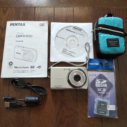 PENTAX Optio E80 デジカメ 使用説明書 USEケーブル他