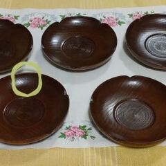 ◆【未使用】《木製茶托・作者様の作成ミス有り品》　●木製茶托③の画像