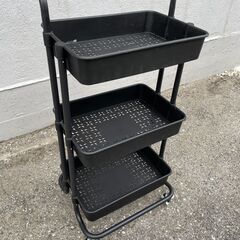 ★キッチン ワゴン H88xW43xD34cm 収納 棚 3段 ...
