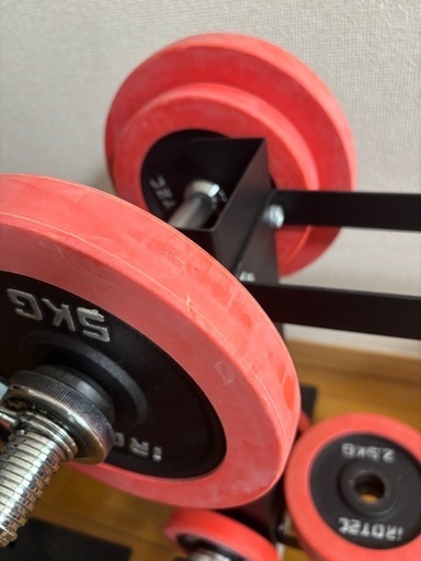 【まとめ買いで0円】ダンベル 計60KG シャフト・ラック付き