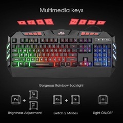 有線ゲーミングキーボードとマウスのコンボ RGB LEDバックライトの画像