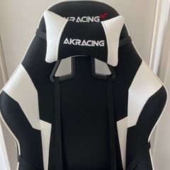 AKRacing ゲーミングチェア 白 WOLF 180度リクライニング 9/29迄の画像