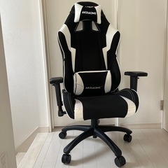 AKRacing ゲーミングチェア 白 WOLF 180度リクラ...