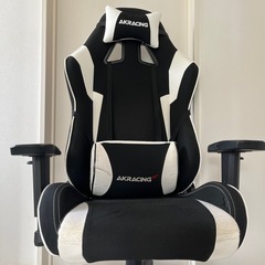 AKRacing ゲーミングチェア 白 WOLF 180度リクライニング 9/29迄の画像