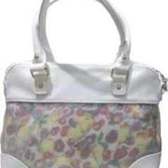 Heather 2wayバッグ　クリアバッグ　ハンドバック　ショルダーバッグ  ホワイトの画像