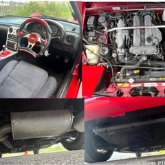 【ご成約】ロードスター NA❗️1600cc❗️MT❗️11.8万km❗️車検R7年11月❗️スタッドレス❗️社外ロールバー❗️社外マフラー❗️社外ハンドル❗️車検7年11月❗️の画像