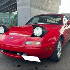 【ご成約】ロードスター NA❗️1600cc❗️MT❗️11.8万km❗️車検R7年11月❗️スタッドレス❗️社外ロールバー❗️社外マフラー❗️社外ハンドル❗️車検7年11月❗️の画像