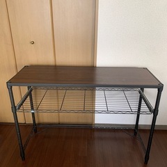 【あげます】PC作業台•棚テーブル