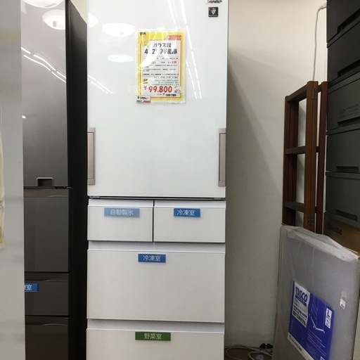 412L 5ドア冷凍冷蔵庫 シャープ SJ-G413G-W 2021年製 エキスパート藤沢辻堂店