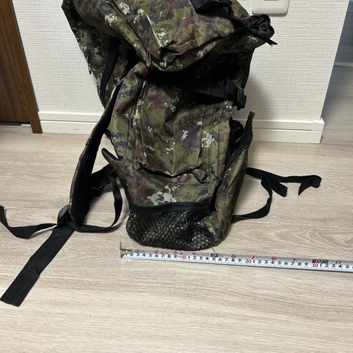 またまた値下げ】【ほぼ新品】迷彩ミリタリーリュック グリーン 約70cm