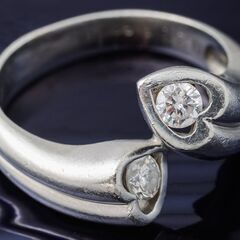 Pt900 ダイヤモンド リング 品番d23-568の画像