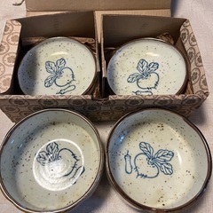 昭和レトロ食器 小鉢と小皿各2ずつセット