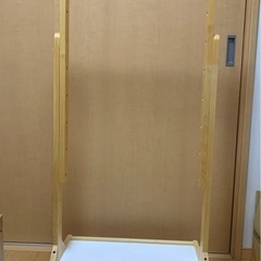 お話し中（お値下げしました）上下伸縮、キャスター付き木製ハンガーラック