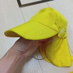 物々交換◎子供日除け付き帽子　黄色