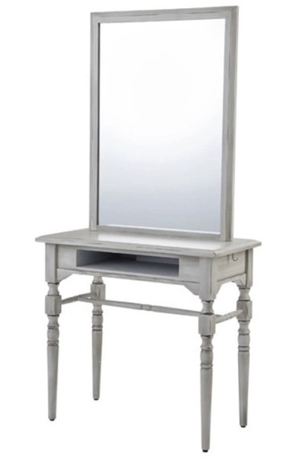 【シャビーシック】天然木製片面ドレッサーLOUISⅡ（ルイⅡ）WH