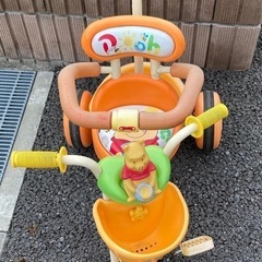 値下げしました☆idesプーさん三輪車⭐︎の画像