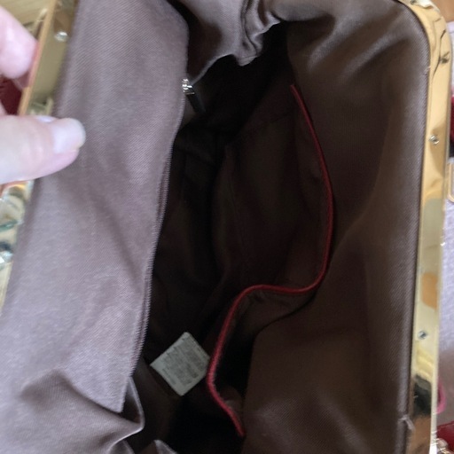 がま口バック赤