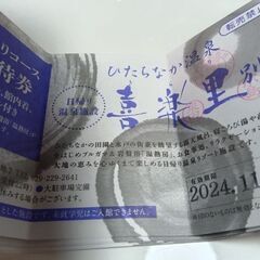 今日まで！ひたちなか温泉喜楽里別邸ご招待券10枚の画像