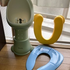 男の子用おまる、補助便座、携帯用補助便座のセット