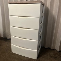 【美品★アイリスオーヤマ】 5段 収納 タンス チェスト 