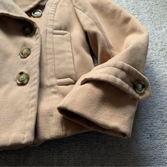 厚手 中綿入り コート ブラウンベージュ Mサイズくらいの画像
