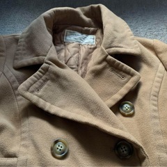 厚手 中綿入り コート ブラウンベージュ Mサイズくらいの画像