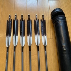【ほぼ新品】弓道 矢（弓と矢筒は中古です）の画像