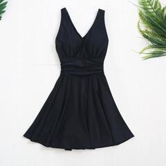❤ワンピース水着✨オールインワン水着❤Ｌサイズ✨ブラック❤新品未使用✨着痩せ効果の画像
