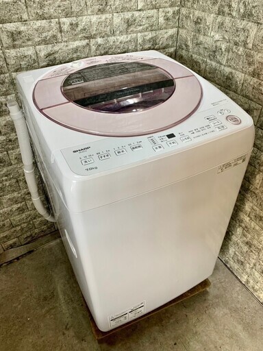 【高年式 美品】大阪送料無料★3か月保障付き★洗濯機★2023年★シャープ★7kg★ES-GV7G★S-419