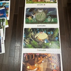 組立済 ジグソーパズル　1000ピース　ジブリ　トトロ　ラピュタ　もののけ姫　魔女の宅急便　まとめて　ジャンクの画像
